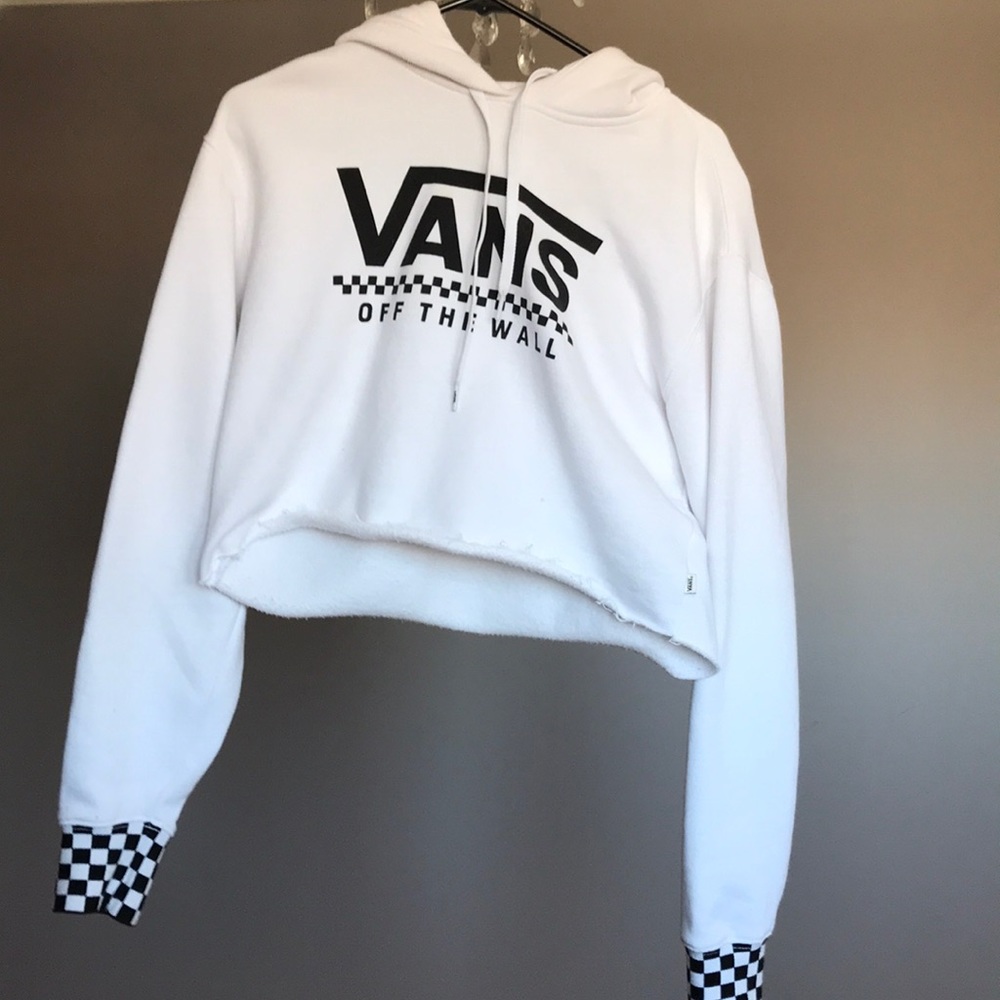 Cropped checkered Vans x Pacsun hoodie